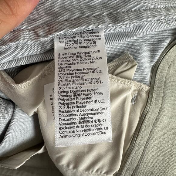 J.Crew 484 Slim-fit Oxford Tech Pants Mens 32x32 Gray Stretch Performance Chino - Picture 9 of 10